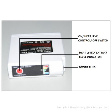 12 Volt Li-ion Electric Heated Clothing Battery With Capacity Indication